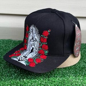 Vintage Y2K Wool SnapBack Hat/Cap (Virgin Mary-Virgen De Guadalupe) By Colosseum